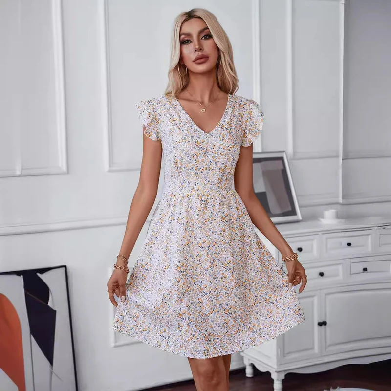 Damen verspielt fließendes Sommerkleid