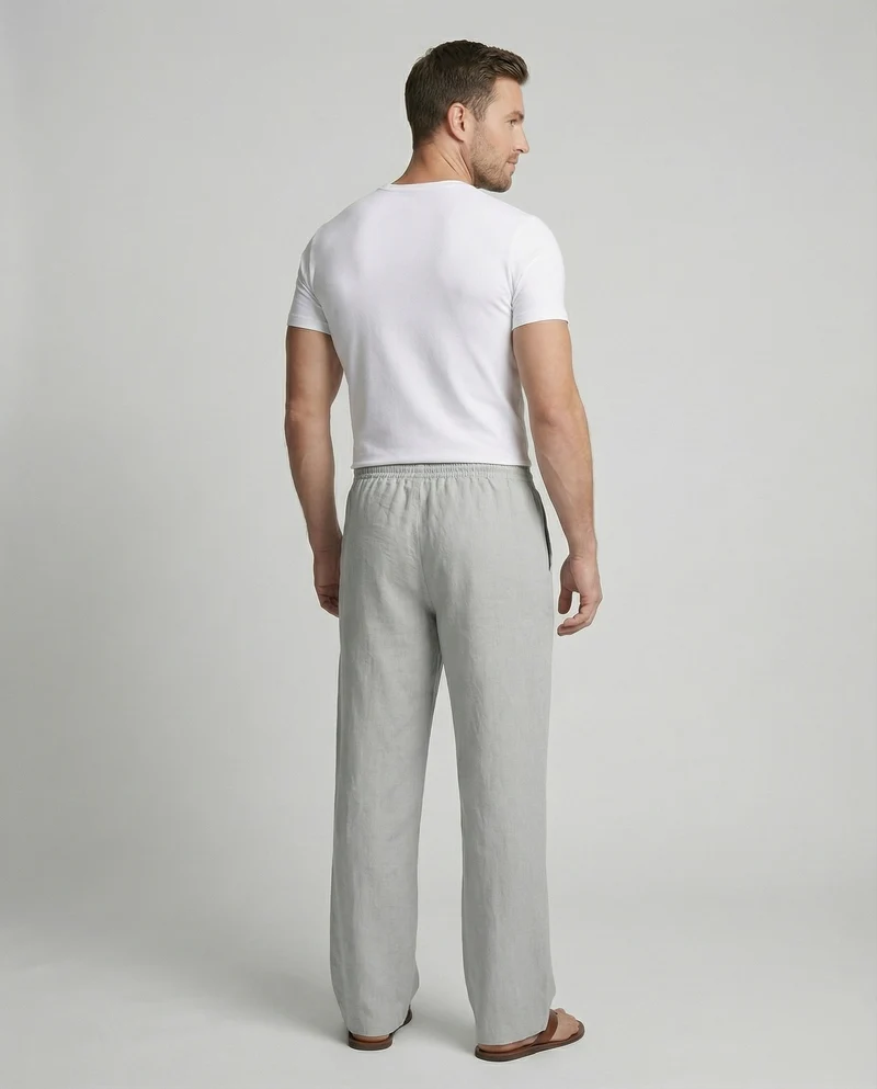 Herren lässige Leinen-Loungehose im Zen-Stil