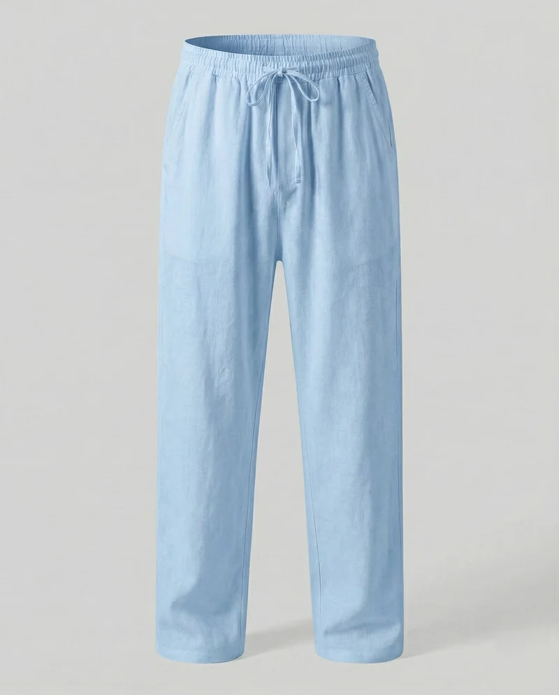 Herren lässige Leinen-Loungehose im Zen-Stil