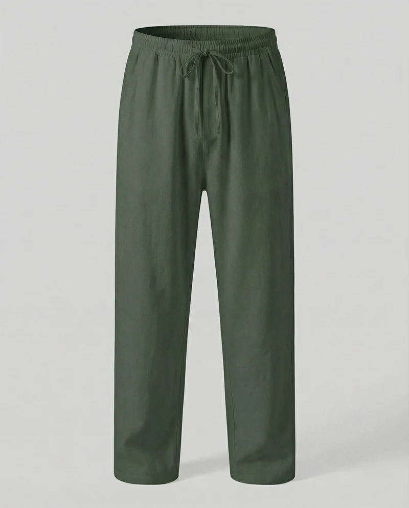 Herren lässige Leinen-Loungehose im Zen-Stil