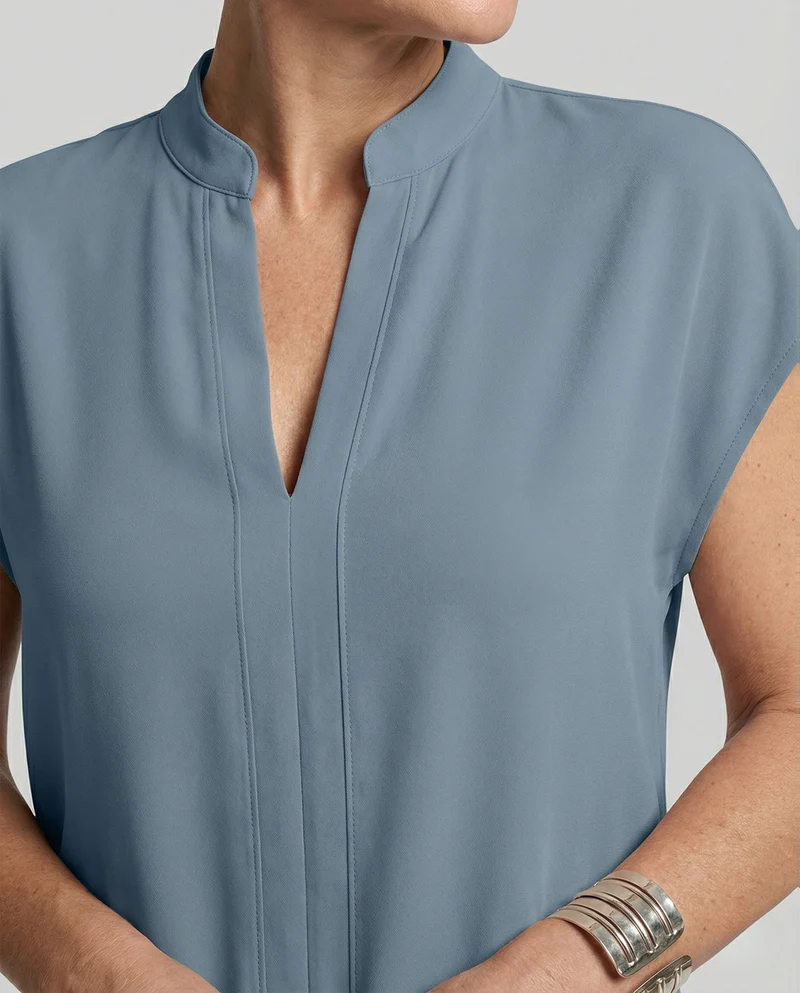 Damen Freizeitkleid Tunika V-Ausschnitt