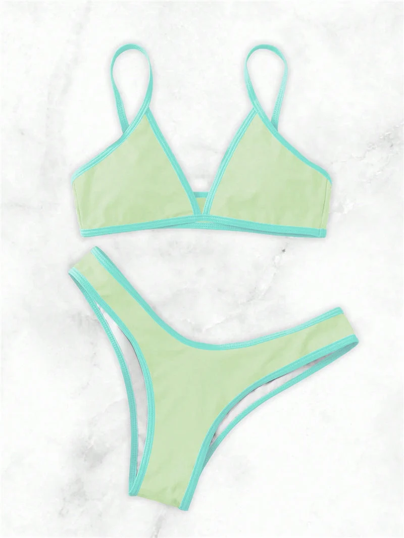 Damen Triangel-Bikini mit eleganter Naht und sportlichem Schnitt