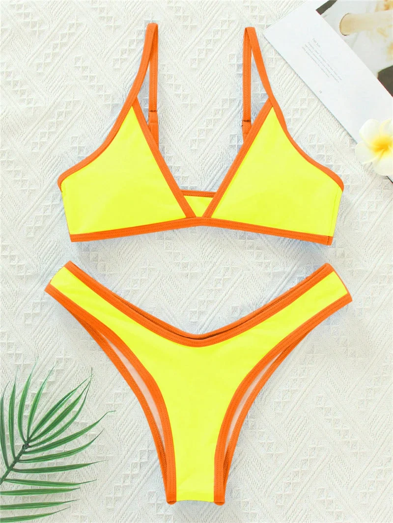 Damen Triangel-Bikini mit eleganter Naht und sportlichem Schnitt