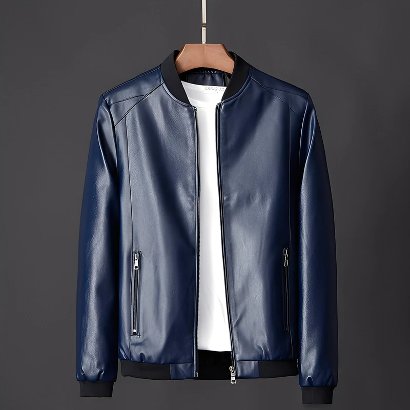 Stylische Biker-Lederjacke für Männer