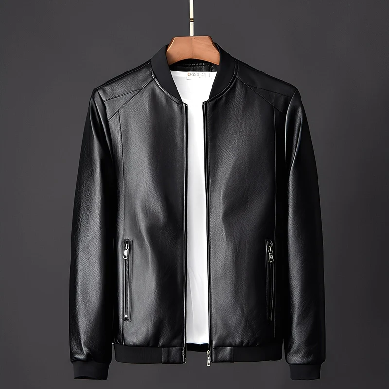 Stylische Biker-Lederjacke für Männer