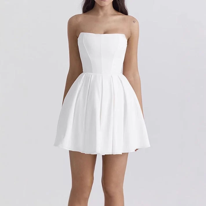 Damen Elegant geschnittenes A-Linie Minikleid