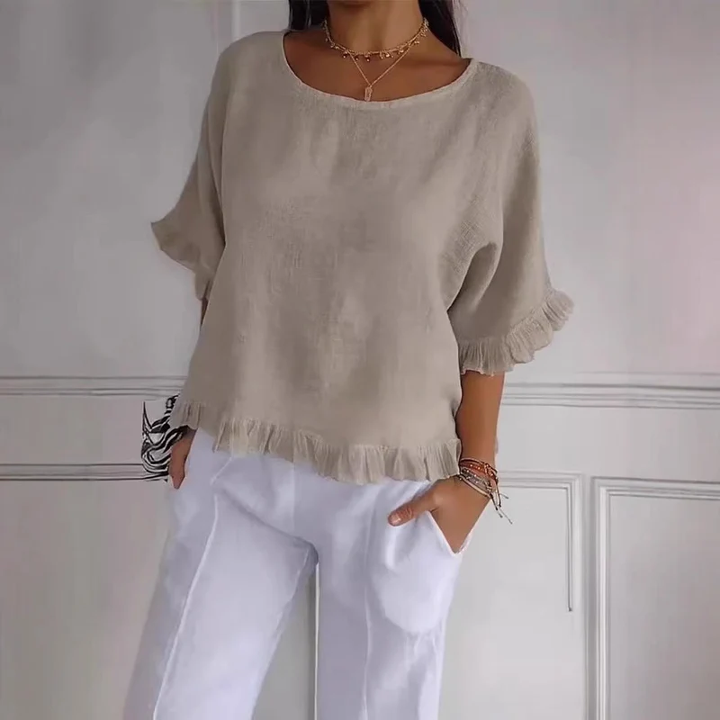 Damen Leichtes Shirt mit Fransen