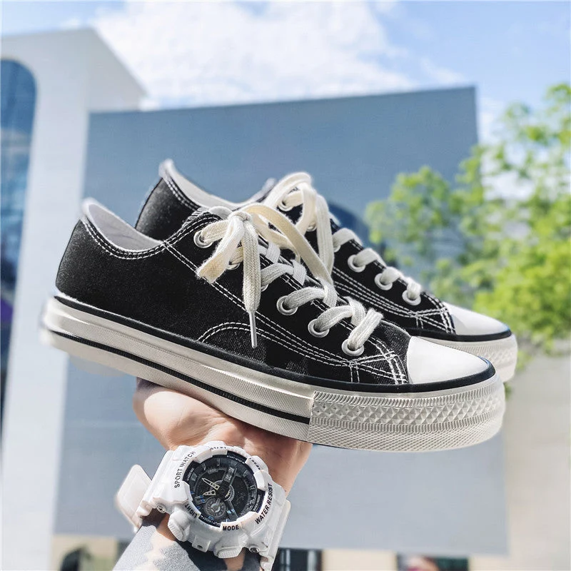 Damen Leichte Canvas-Sneaker mit rutschfester Sohle