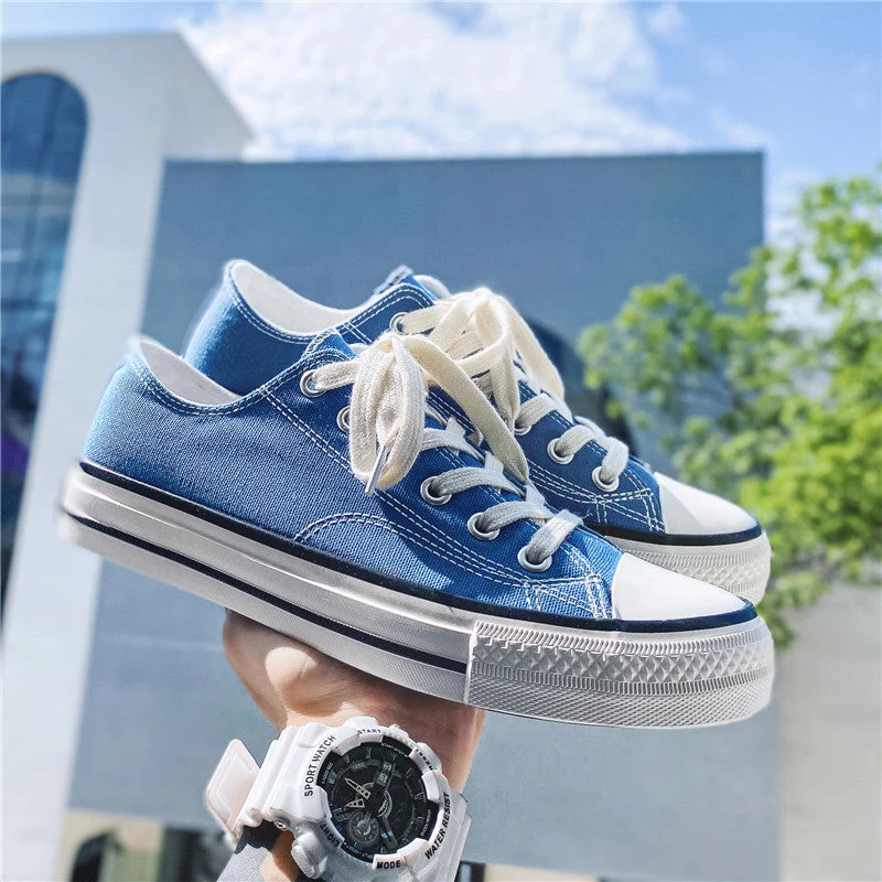 Damen Leichte Canvas-Sneaker mit rutschfester Sohle