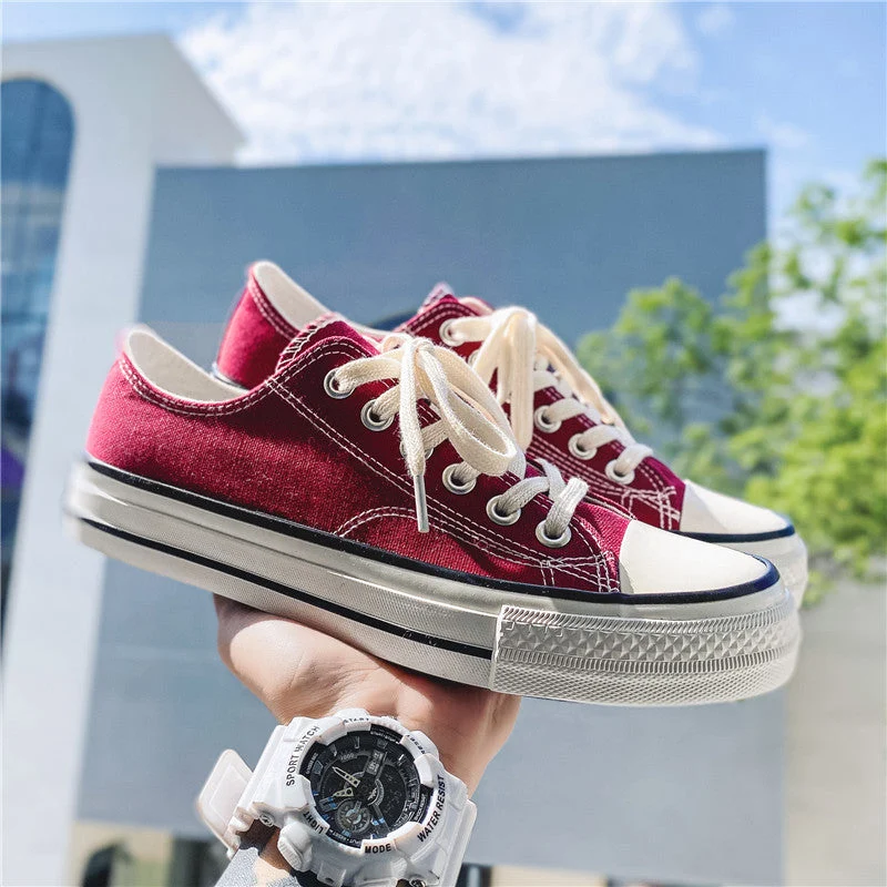 Damen Leichte Canvas-Sneaker mit rutschfester Sohle