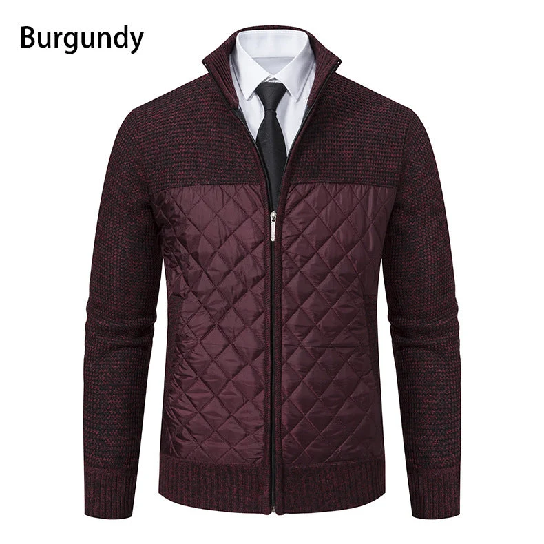 Herren gesteppte Freizeitjacke mit hochschließendem Kragen und praktischen Taschen