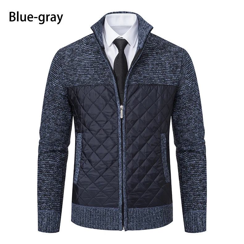 Herren gesteppte Freizeitjacke mit hochschließendem Kragen und praktischen Taschen