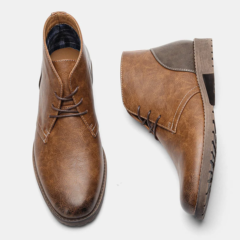 Stiefelette Aus Echtem Vegane Leder
