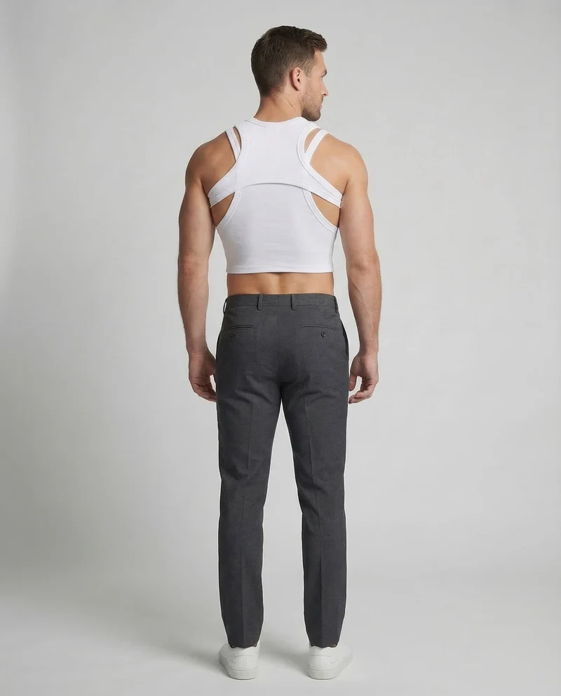 Herren Crop Top Ripp