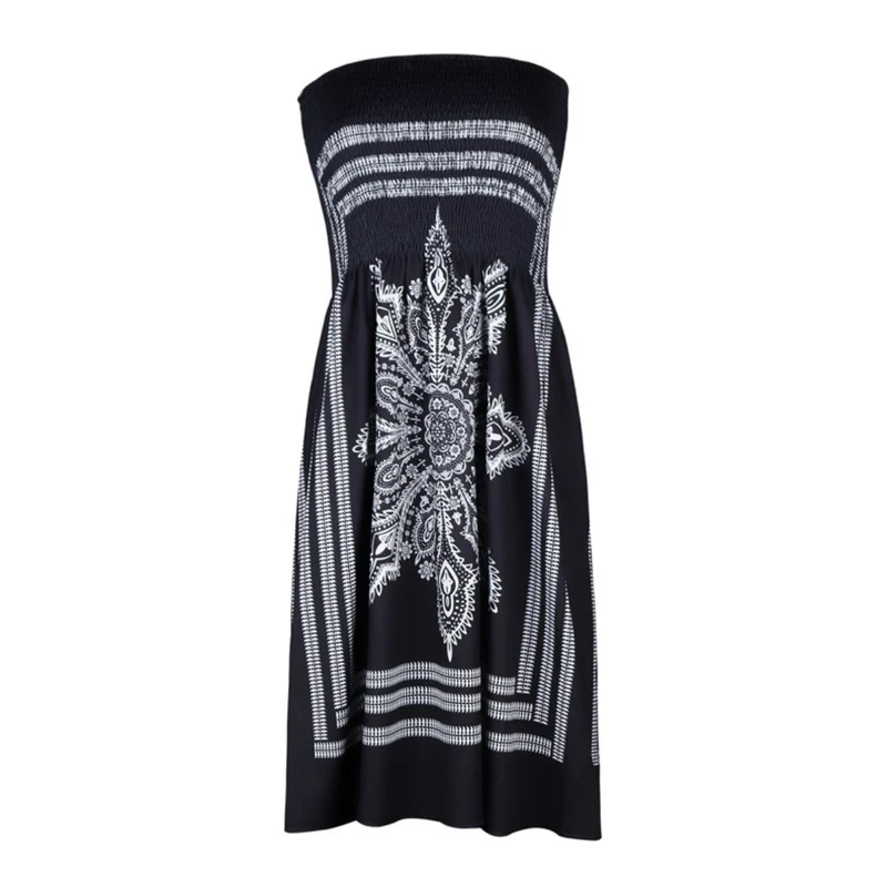 Bedrucktes Röhrentop-Kleid