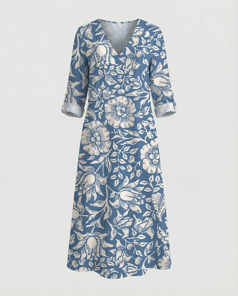 Boho Maxikleid Sommer Damen Taschen