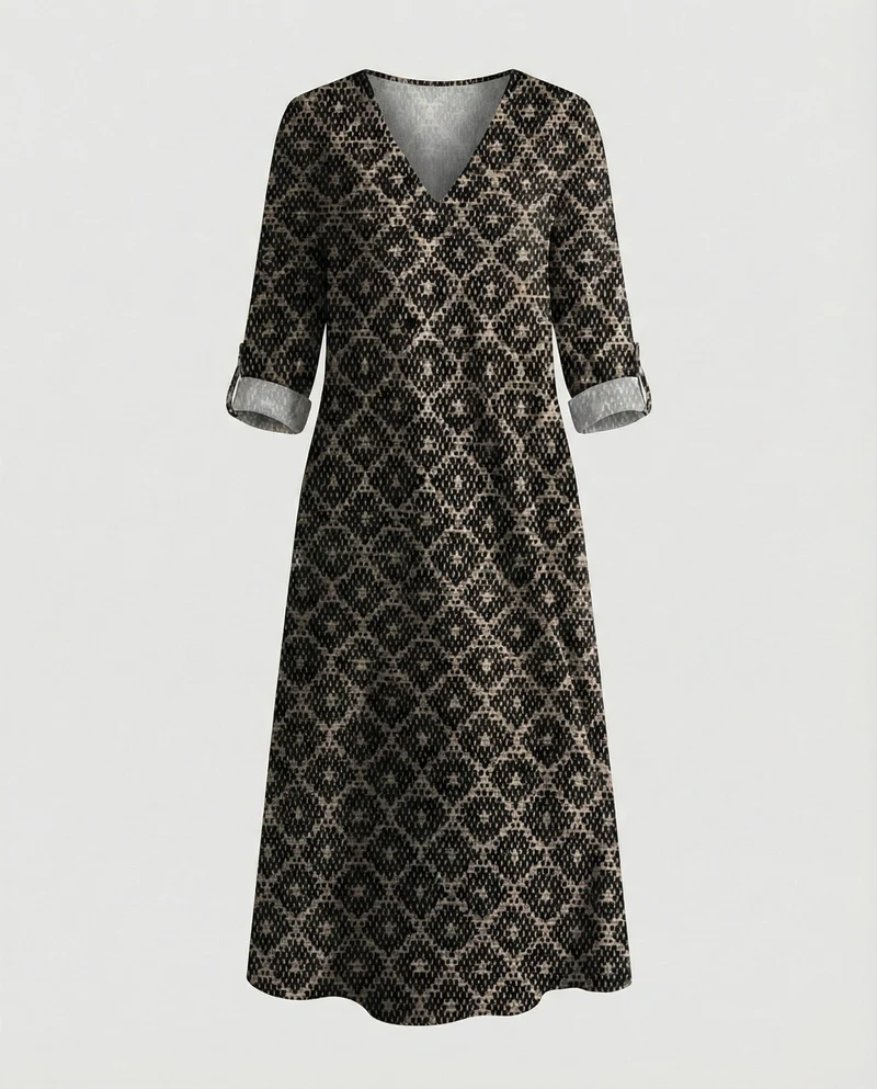 Boho Maxikleid Sommer Damen Taschen