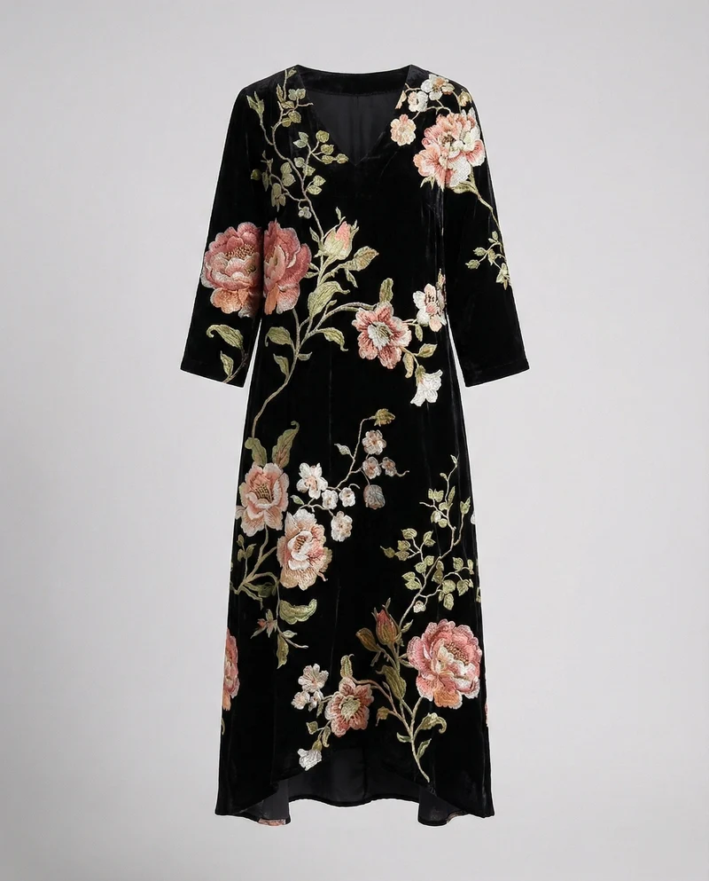 Boho Maxikleid Sommer Damen Taschen