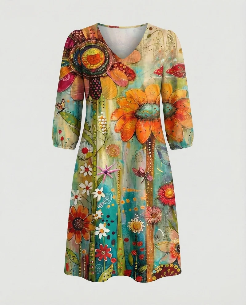 Boho Maxikleid Sommer Damen Taschen