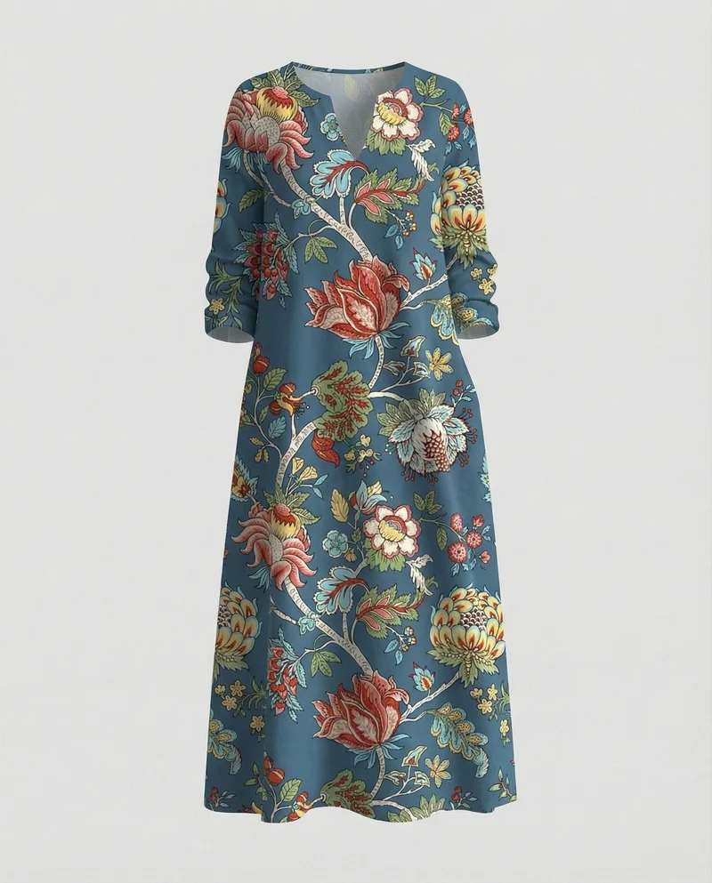 Boho Maxikleid Sommer Damen Taschen
