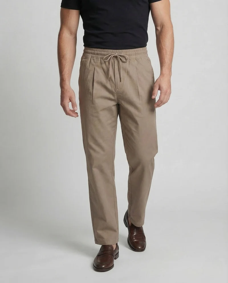 Herren Freizeithose Baumwollmix Elastischer Bund