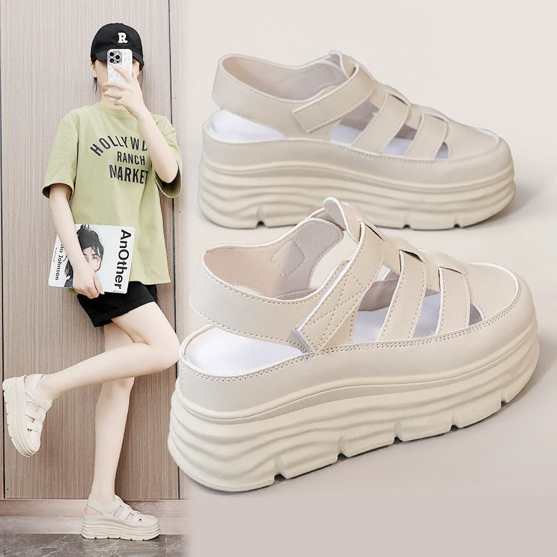 Damen luftige Plateau Sandalen Nord Taschen
