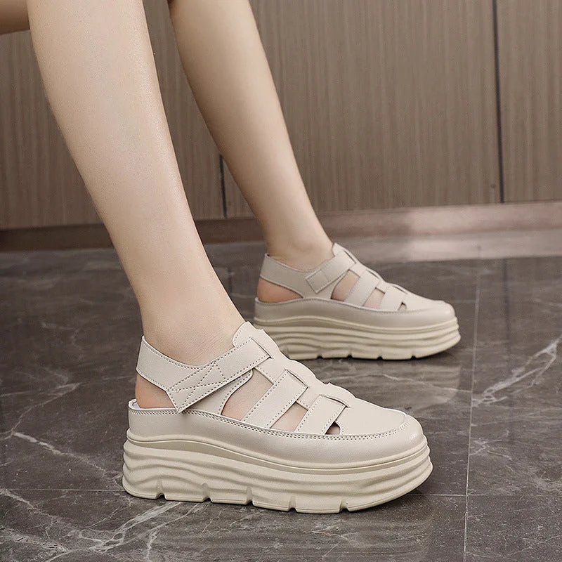 Damen luftige Plateau Sandalen Nord Taschen