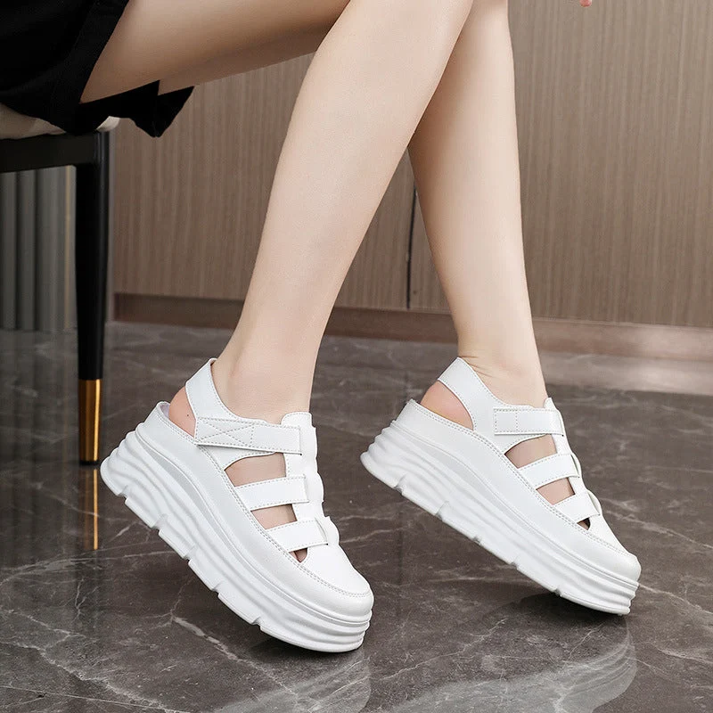 Damen luftige Plateau Sandalen Nord Taschen