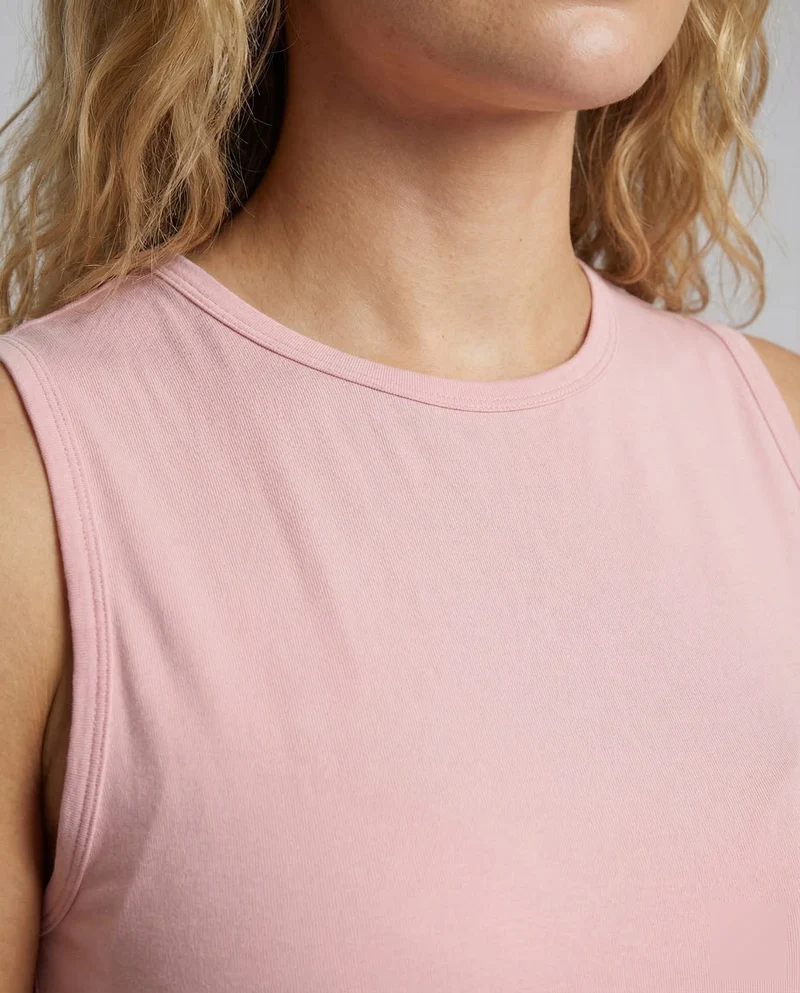 Damen Ärmelloses Longtop Rückenschlitz