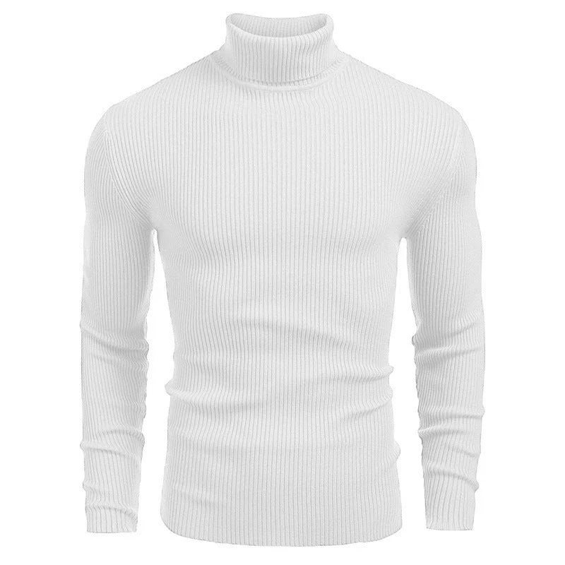 Herren Rollkragenpullover aus feinem Rippstrickmaterial