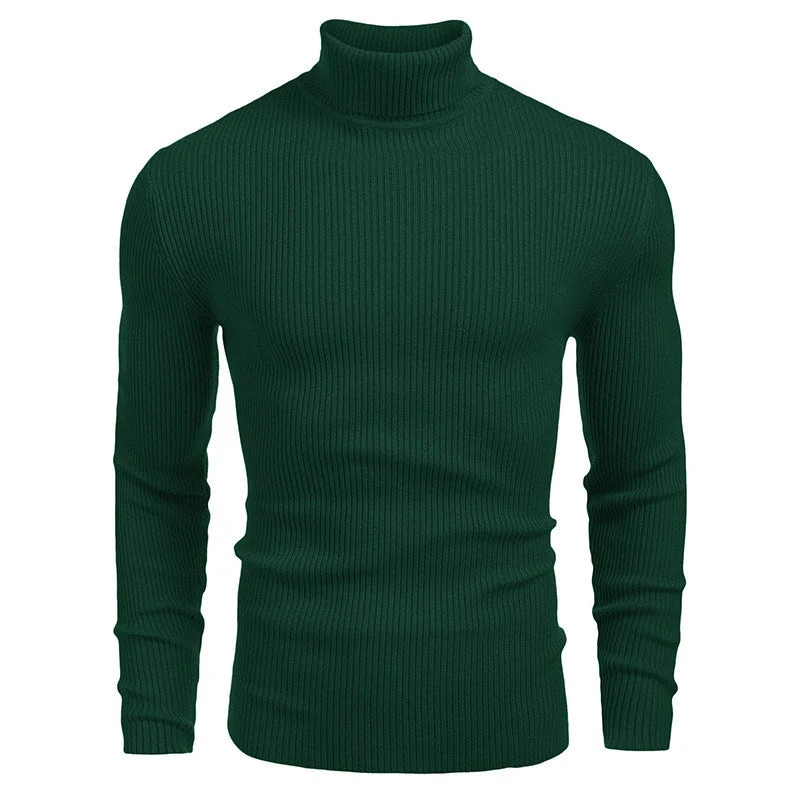 Herren Rollkragenpullover aus feinem Rippstrickmaterial
