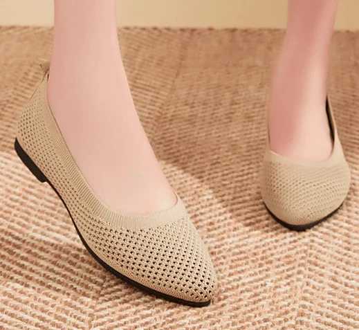 graue orthopädische ballerinas