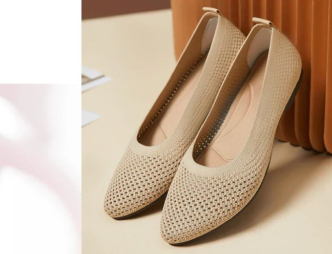 graue orthopädische ballerinas