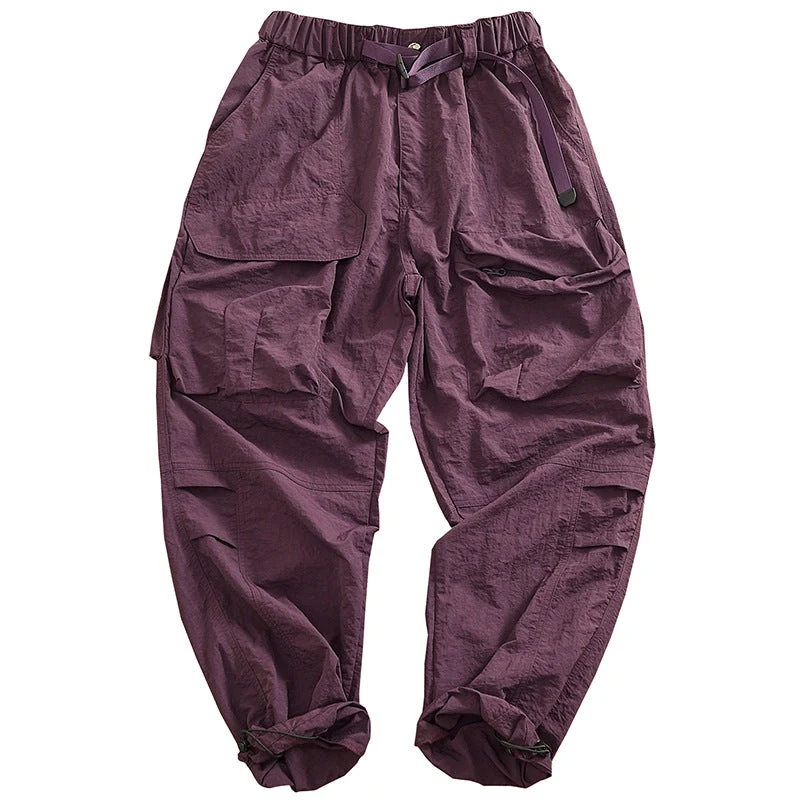 Damen Cargo-Hose mit elastischem Bund und multifunktionalen Taschen