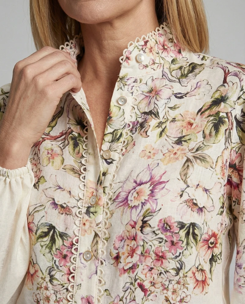 Zweiteiler Set Floral Mit Shorts Damen