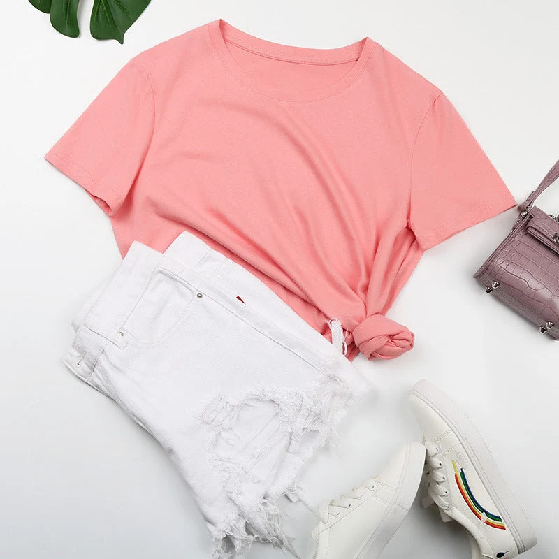 Damen Basic T-Shirt mit Lässigem Schnitt und Hochwertiger Baumwollqualität Nord Taschen