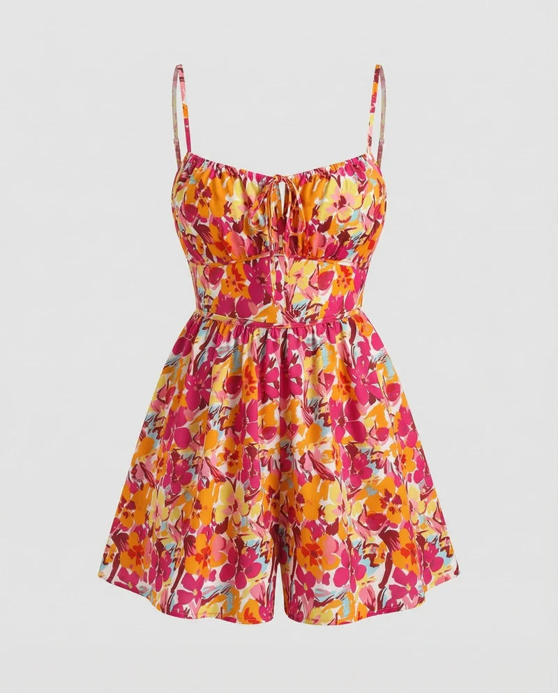 Damen taillierter Bustier-Kurzoverall