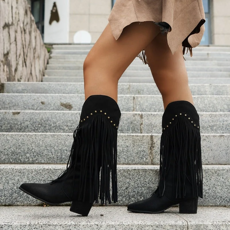 Bequeme Elegante Westernstiefel Für Damen Warm Stiefel
