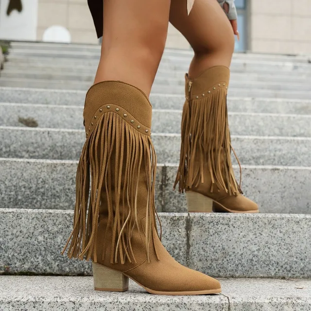 Bequeme Elegante Westernstiefel Für Damen Warm Stiefel