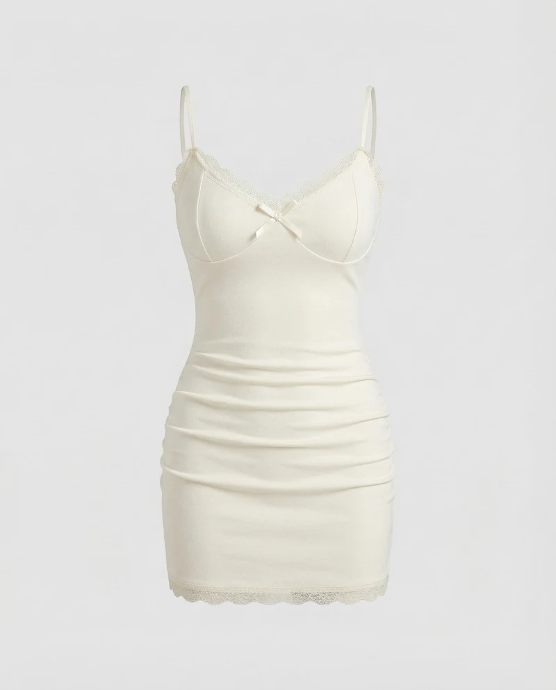 Damen Zarte Soft-Cups Camisole-Minikleid