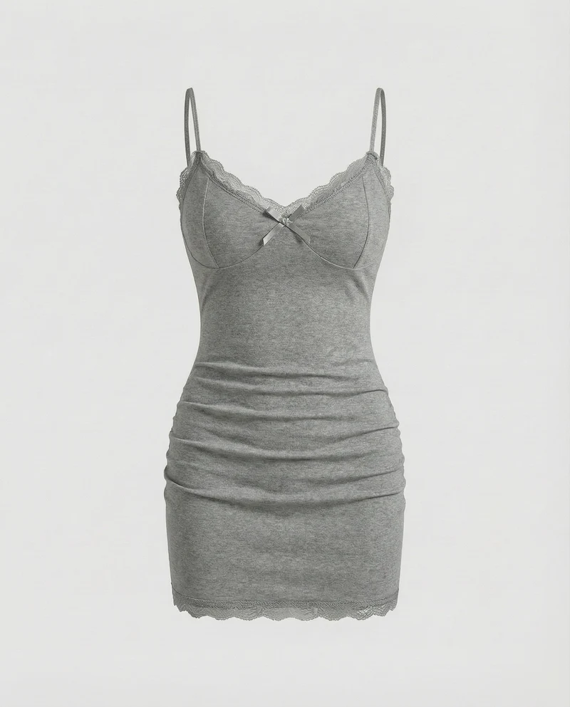 Damen Zarte Soft-Cups Camisole-Minikleid