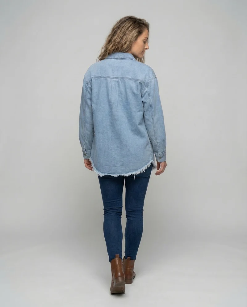 Damen Jeanshemdjacke Oversize