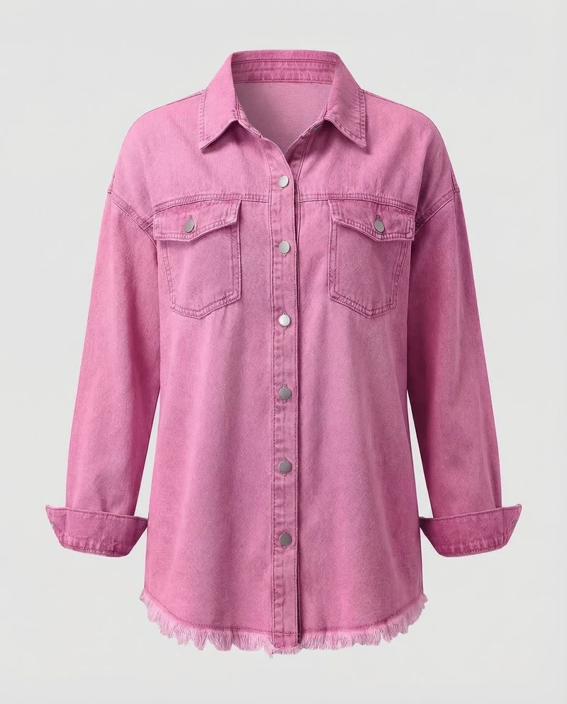 Damen Jeanshemdjacke Oversize