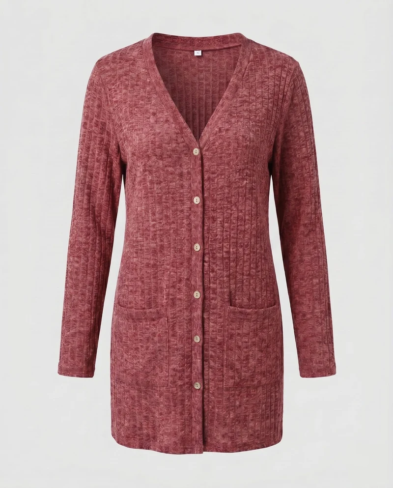 Damen Strickcardigan mit praktischen Taschen und Knopfdetails