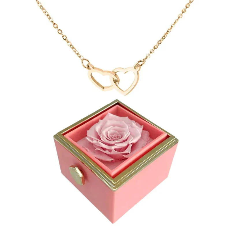 Rosenbox mit Halskette perfekt für den Valentinstag