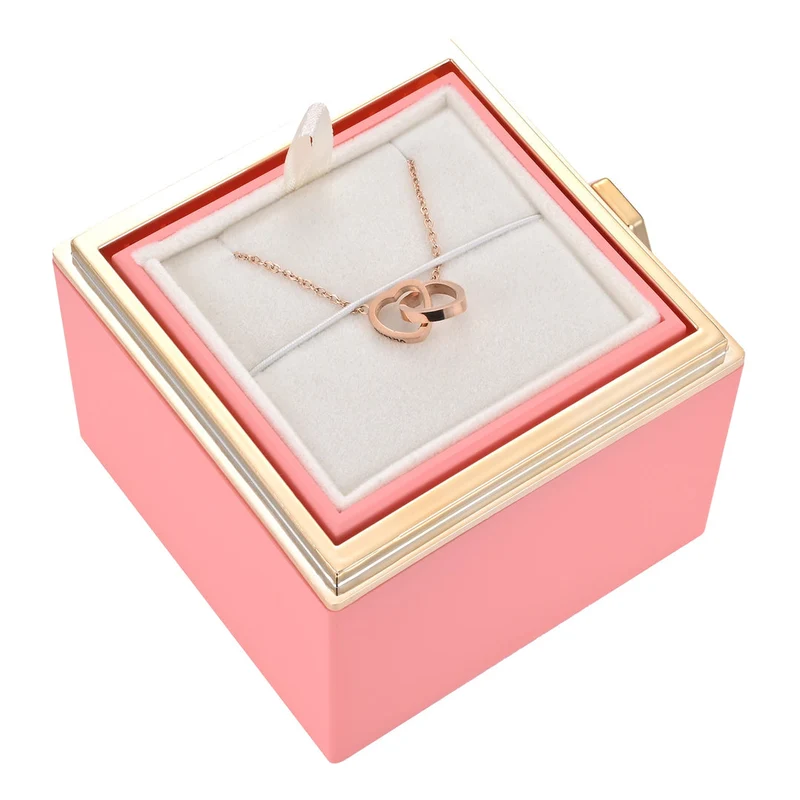 Rosenbox mit Halskette perfekt für den Valentinstag