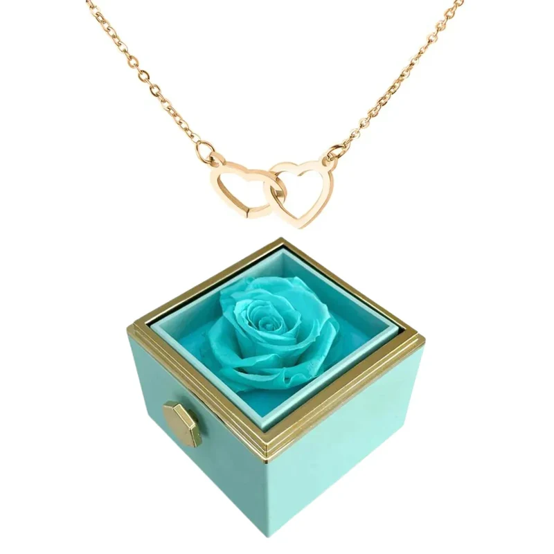 Rosenbox mit Halskette perfekt für den Valentinstag