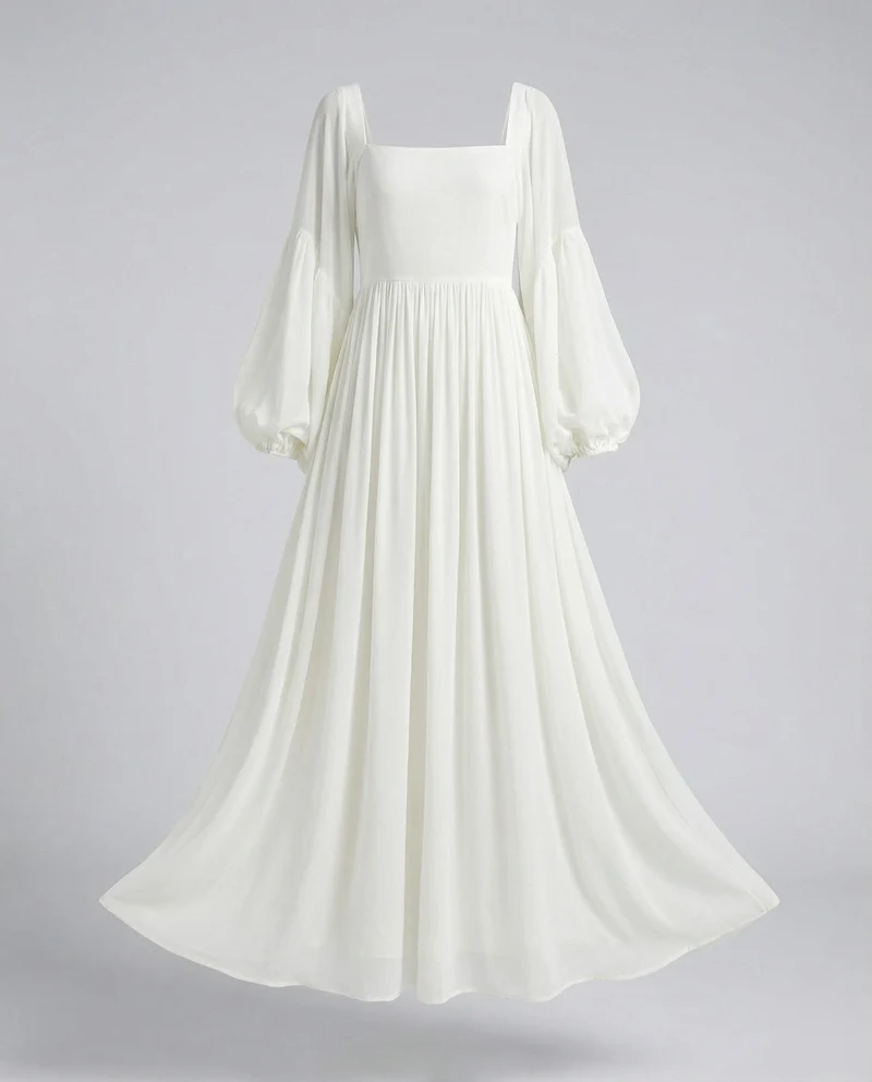 Damen Fließende Boho Chiffon Maxikleid