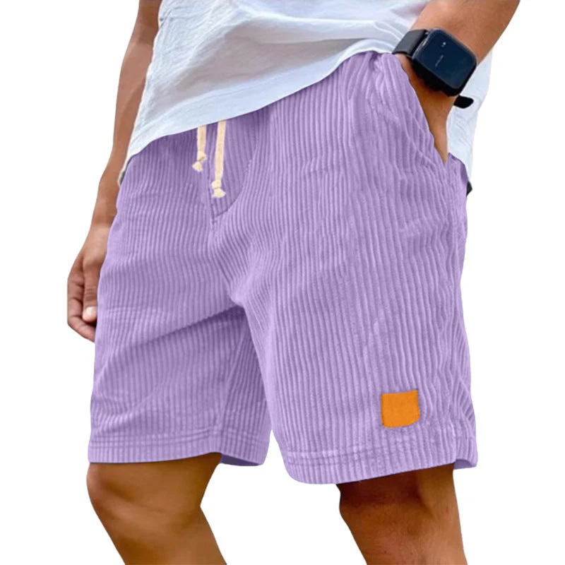 Herren nan Feincord-Shorts mit elastischem Tunnelzugbund, Kordelzug und tiefen Eingrifftaschen Nord Taschen