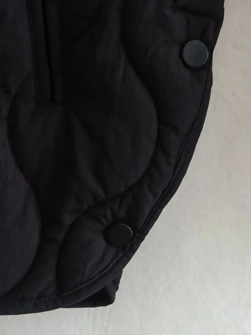 Gepolsterte Jacke Damen, Leichtes Übergröße Modell mit Taschen, Knopfverschluss